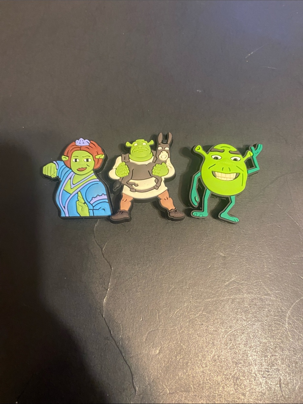 Jibbitz Shrek Character Set - Bright Lime Green Pins